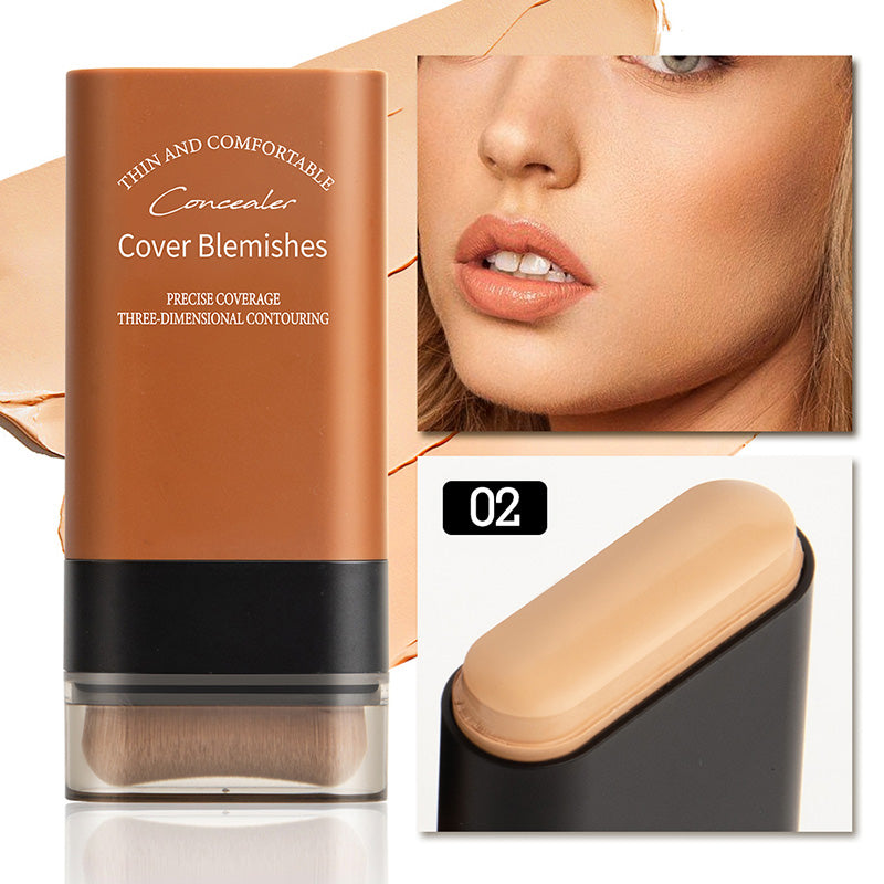 Instant Concealing Foundation Stick with Built-in Brush