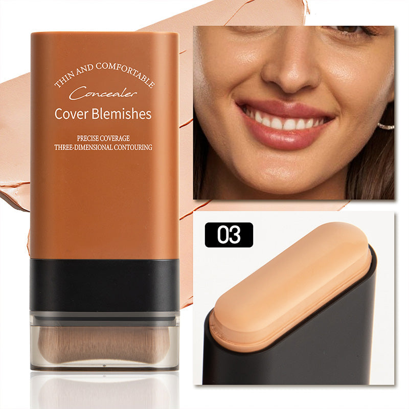 Instant Concealing Foundation Stick with Built-in Brush