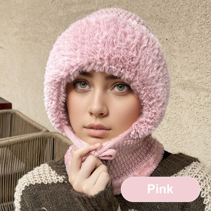 Multifunctional 4-in-1 Knitted Woolen Hat and Scarf Integrated Hat