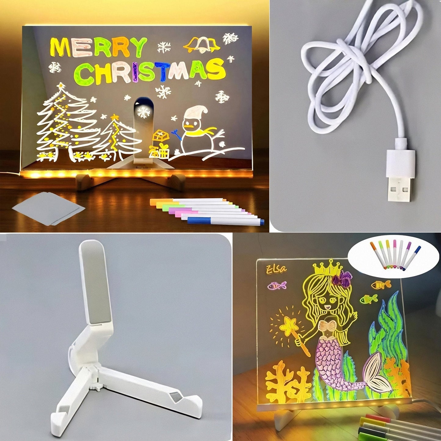 🎊Christmas Limited Big Sale - 49% OFF🎅 Creative Rewritable Acrylic Message Board（Come with 7 Pens）