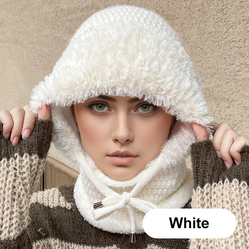 Multifunctional 4-in-1 Knitted Woolen Hat and Scarf Integrated Hat