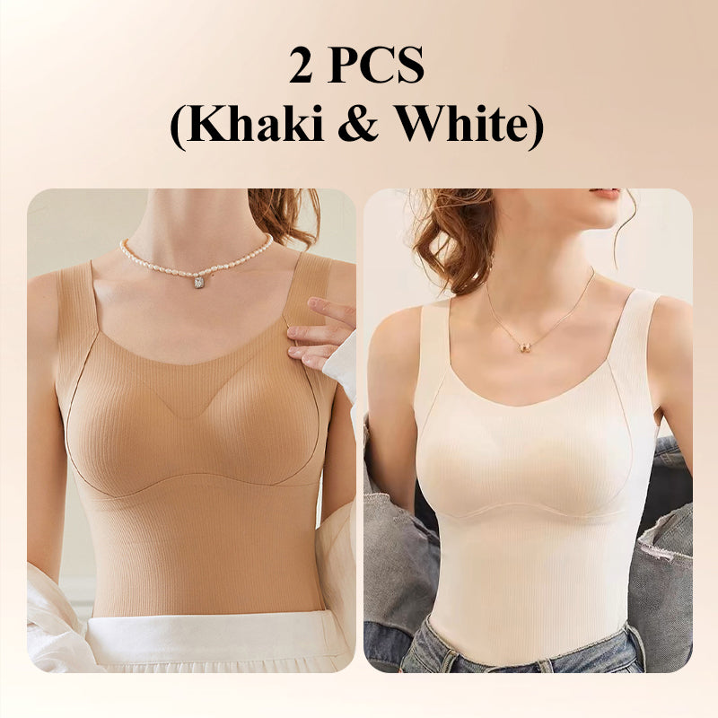 Thickened Warm Tank Top with Shelf Bra