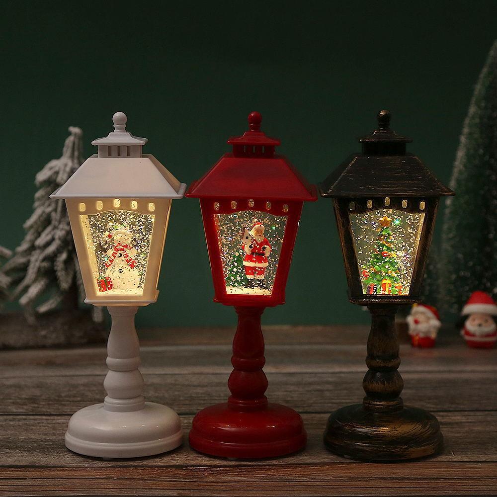 Christmas Snow Night Light with Music Luminous Decoration Lamp