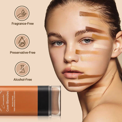 Instant Concealing Foundation Stick with Built-in Brush