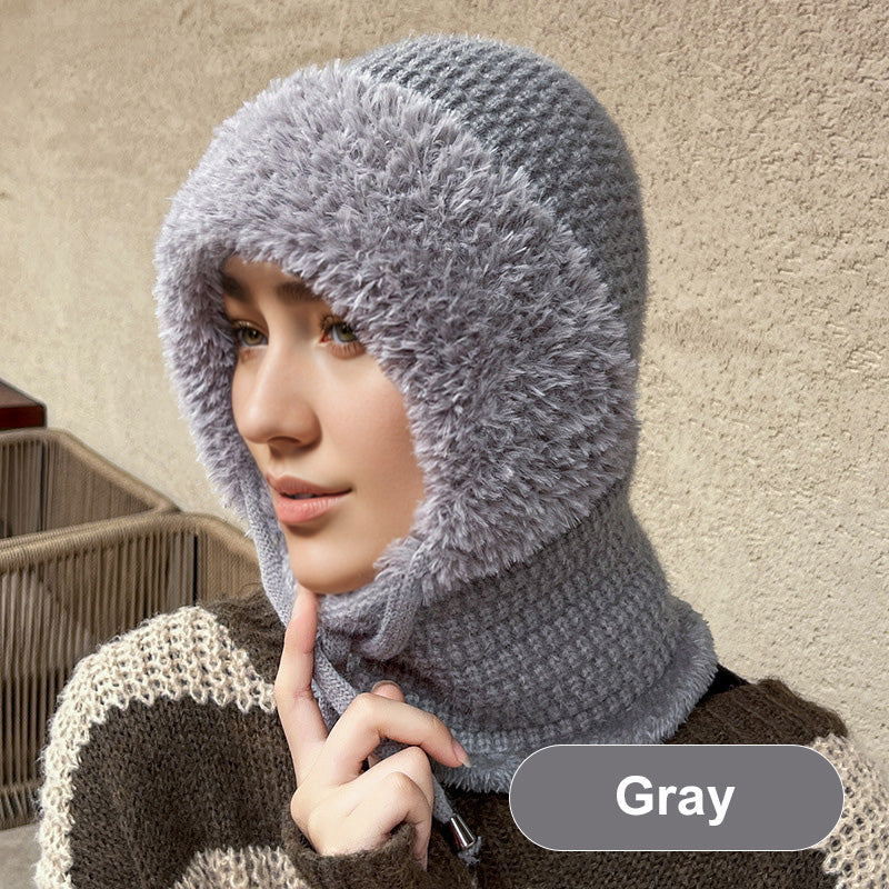 Multifunctional 4-in-1 Knitted Woolen Hat and Scarf Integrated Hat