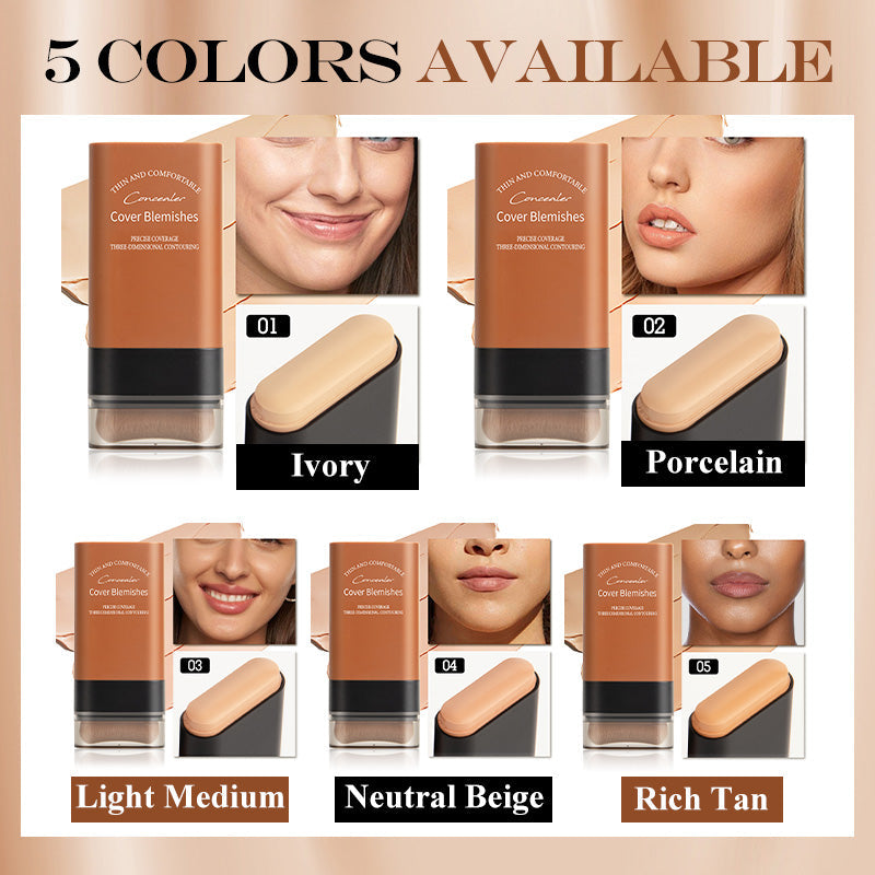 Instant Concealing Foundation Stick with Built-in Brush