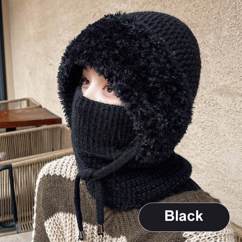 Multifunctional 4-in-1 Knitted Woolen Hat and Scarf Integrated Hat