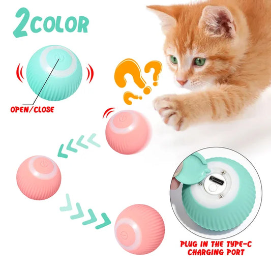 😻Limited Time Sale - Buy 2 Get 1 Free🎉 Smart Cat Toys Automatic Rolling Ball