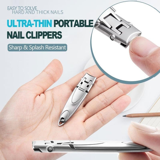 Multifunctional Splash-proof Ultra-thin Portable Nail Clippers