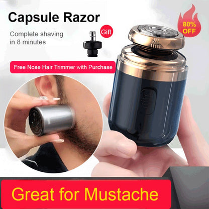 2-in-1 Multifunctional Convenient Capsule Electric Smart Shaver