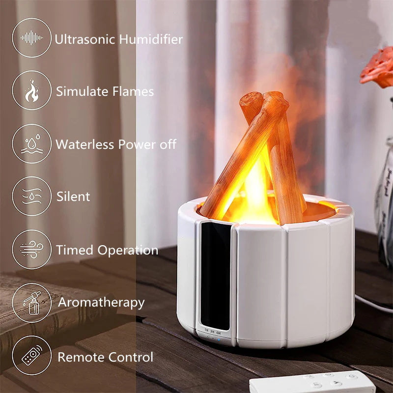 USB Silent Simulation Bonfire Aromatherapy Diffuser