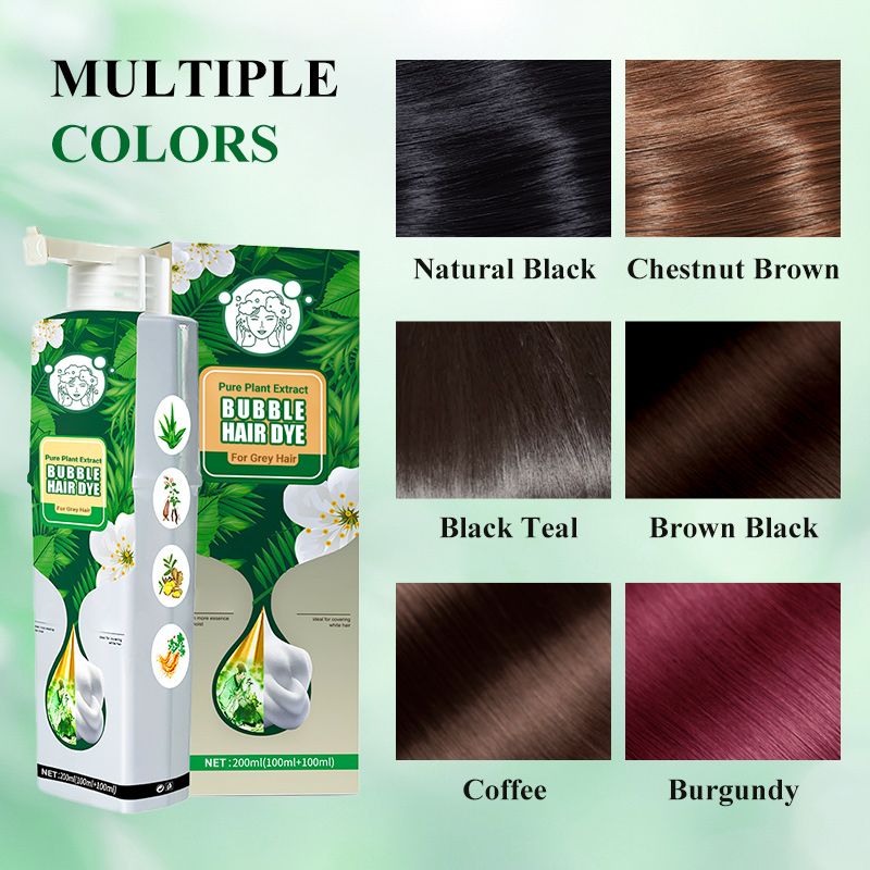 Natural Plant Essence Extract Bubble Hair Dye