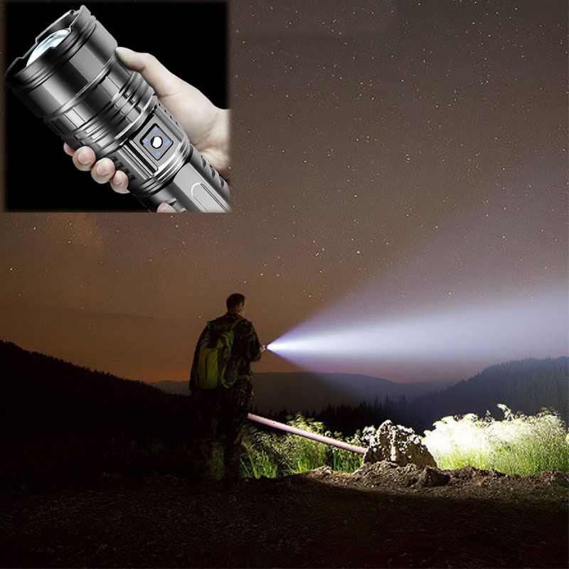 Multifunctional White Laser Telescopic Zoom Tactical Flashlight