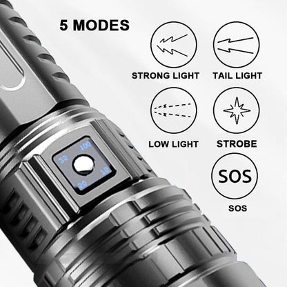 Multifunctional White Laser Telescopic Zoom Tactical Flashlight