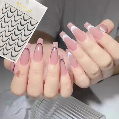 Minimalist Gradient 3D Arc-Moon Nail Art Stickers（Buy 1 Get 2 Free）