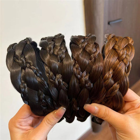 Women's Widened Handcrafted Braided Wig Hairband