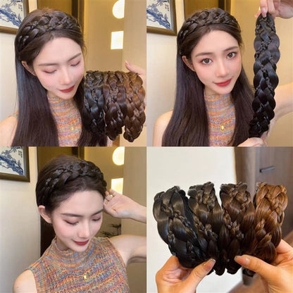 Women's Widened Handcrafted Braided Wig Hairband