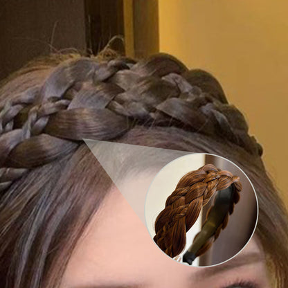 Women's Widened Handcrafted Braided Wig Hairband