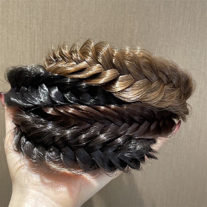 Women's Widened Handcrafted Braided Wig Hairband