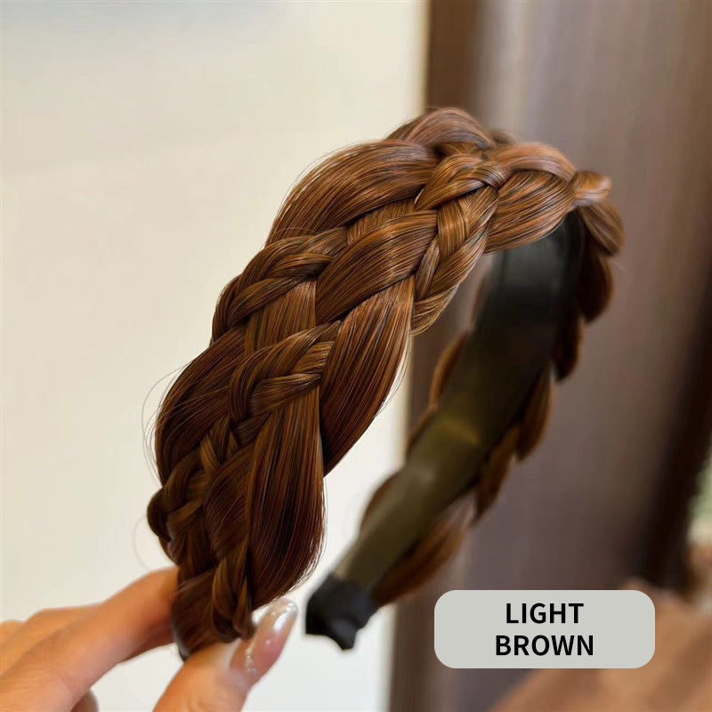 Women's Widened Handcrafted Braided Wig Hairband