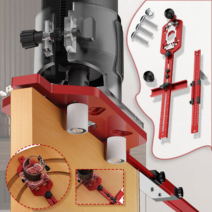 Multi-Function Aluminum Router Base: 3-in-1 Solution for Trimming, Rounding, and Grooving!