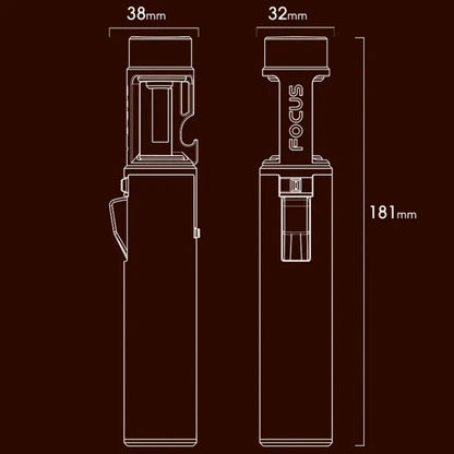 Portable Adjustable Refillable Butane Jet Lighter