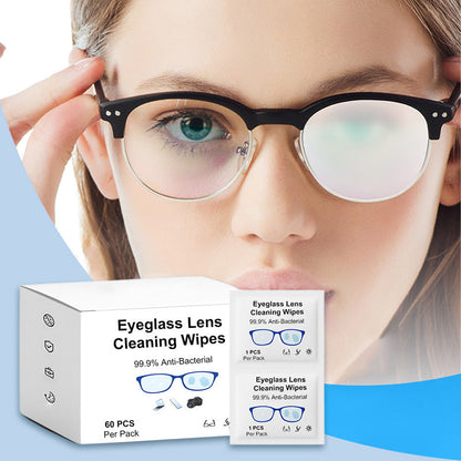 Eyeglass Lens Cleaning Wipes 60-Piece Set