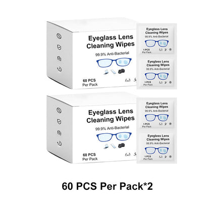 Eyeglass Lens Cleaning Wipes 60-Piece Set