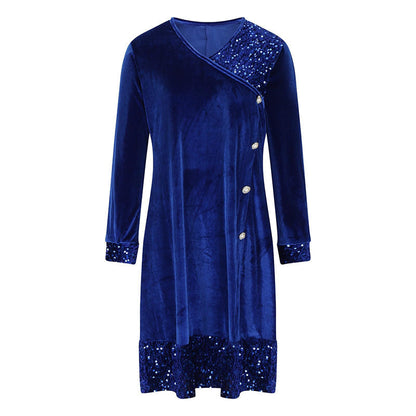 Sequin A-Line Midi Dress for Women